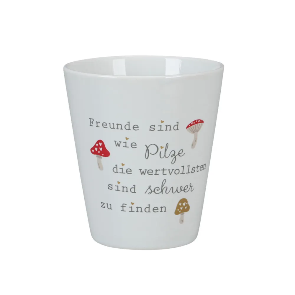 Krasilnikoff Happy Mug Becher, Freunde sind wie Pilze