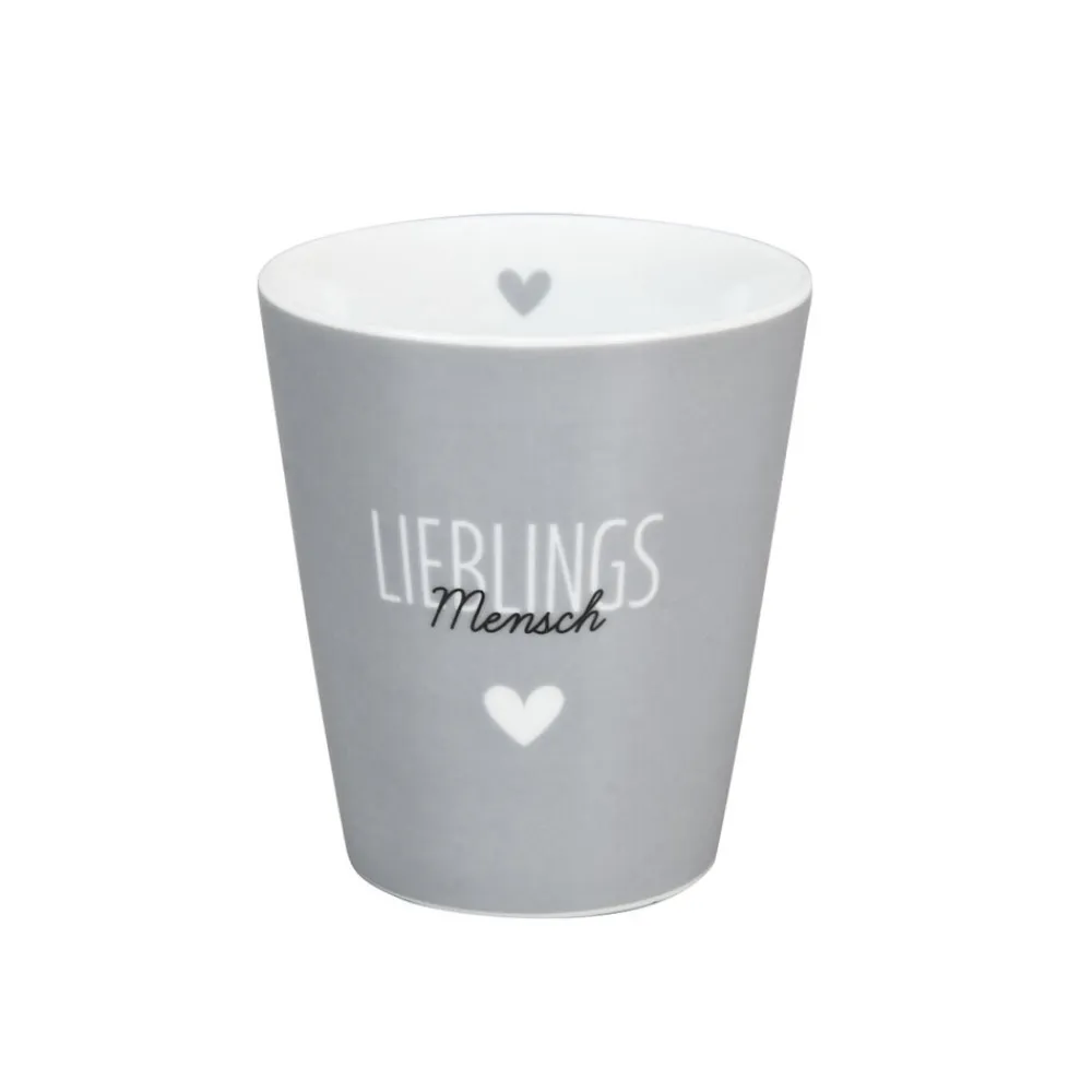 Krasilnikoff Happy Mug Lieblings Mensch, grau