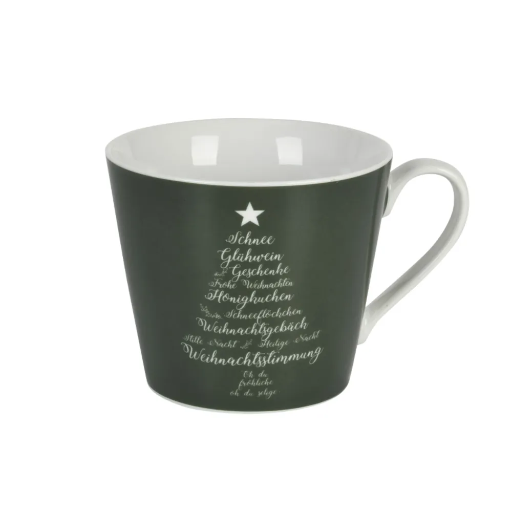 Krasilnikoff Weihnachtliche Happy Cup Tasse Christmas Words