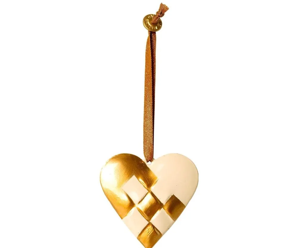 Maileg Metall Herz Ornament geflochten