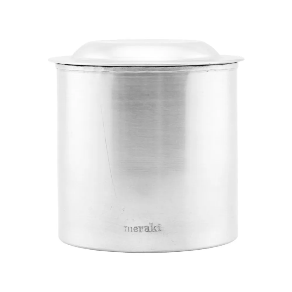 Meraki Dose mit Deckel Silber-Finish
