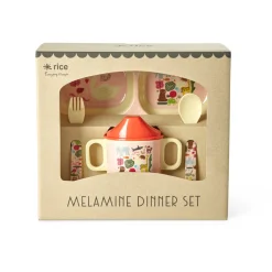 RICE Baby Geschirrset Wildlife Print aus Melamin
