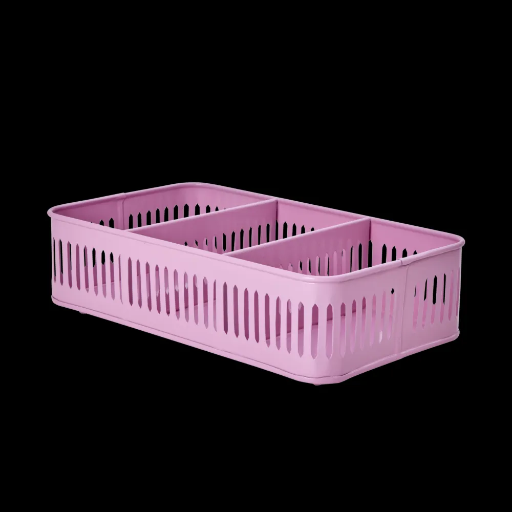 RICE Besteck Korb aus Metall, pink