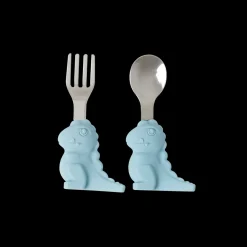 RICE Dino Kinder Besteck Geschenkbox