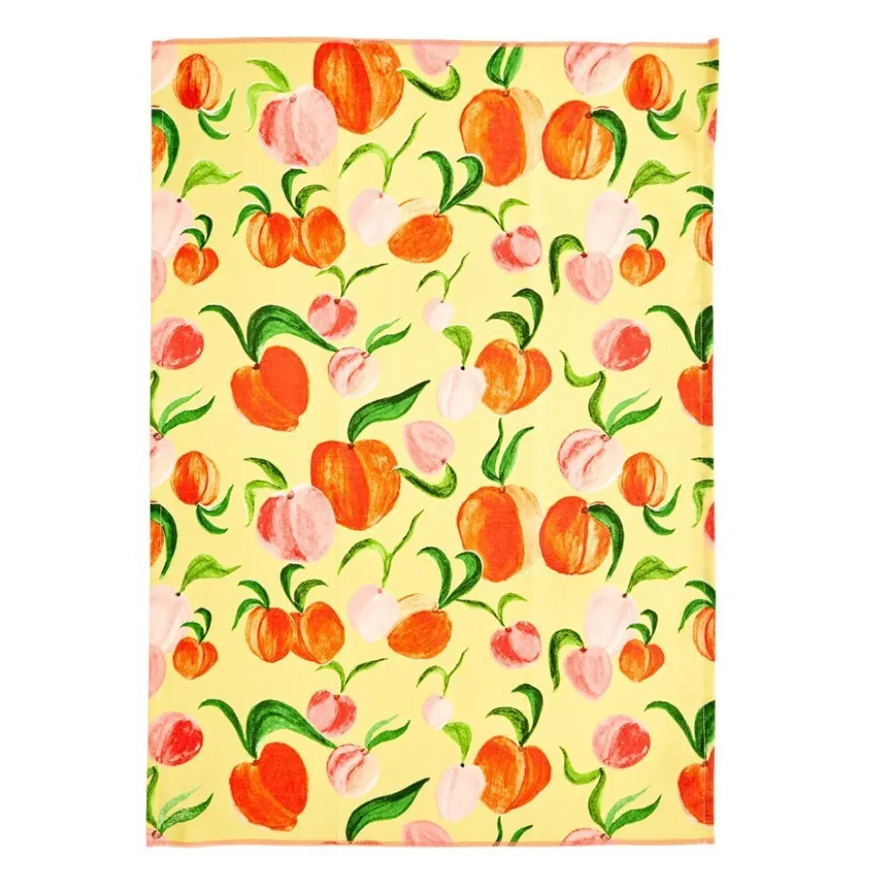 RICE Geschirrhandtuch Peach