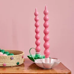 RICE Geschwungene Kerzen 2er Pack