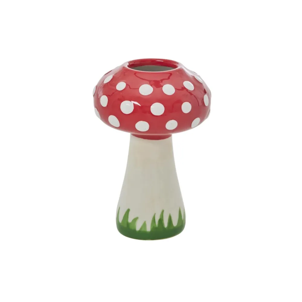 RICE Handbemalte Pilz Keramik Vase