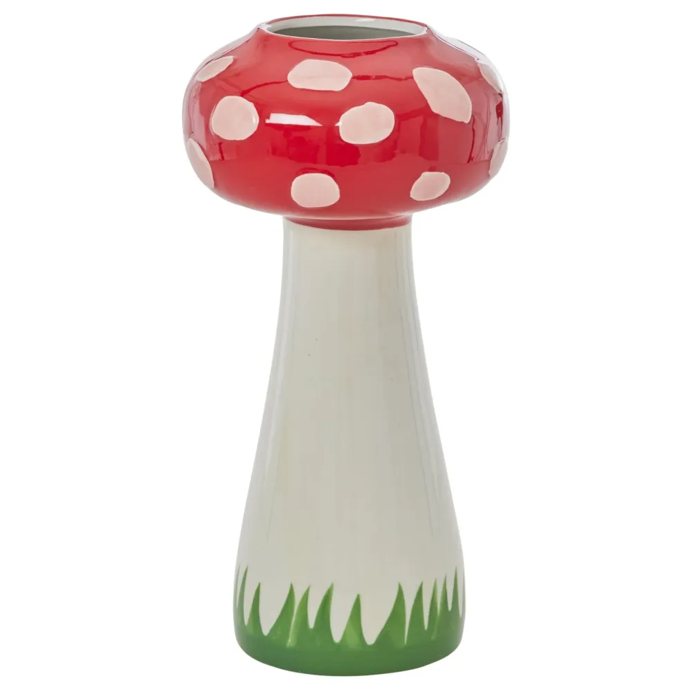 RICE Handbemalte Pilz Keramik Vase