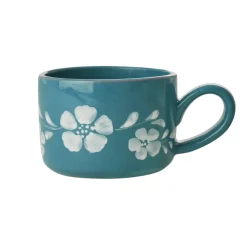 RICE Keramik Cappuccino Tasse Handgemalt