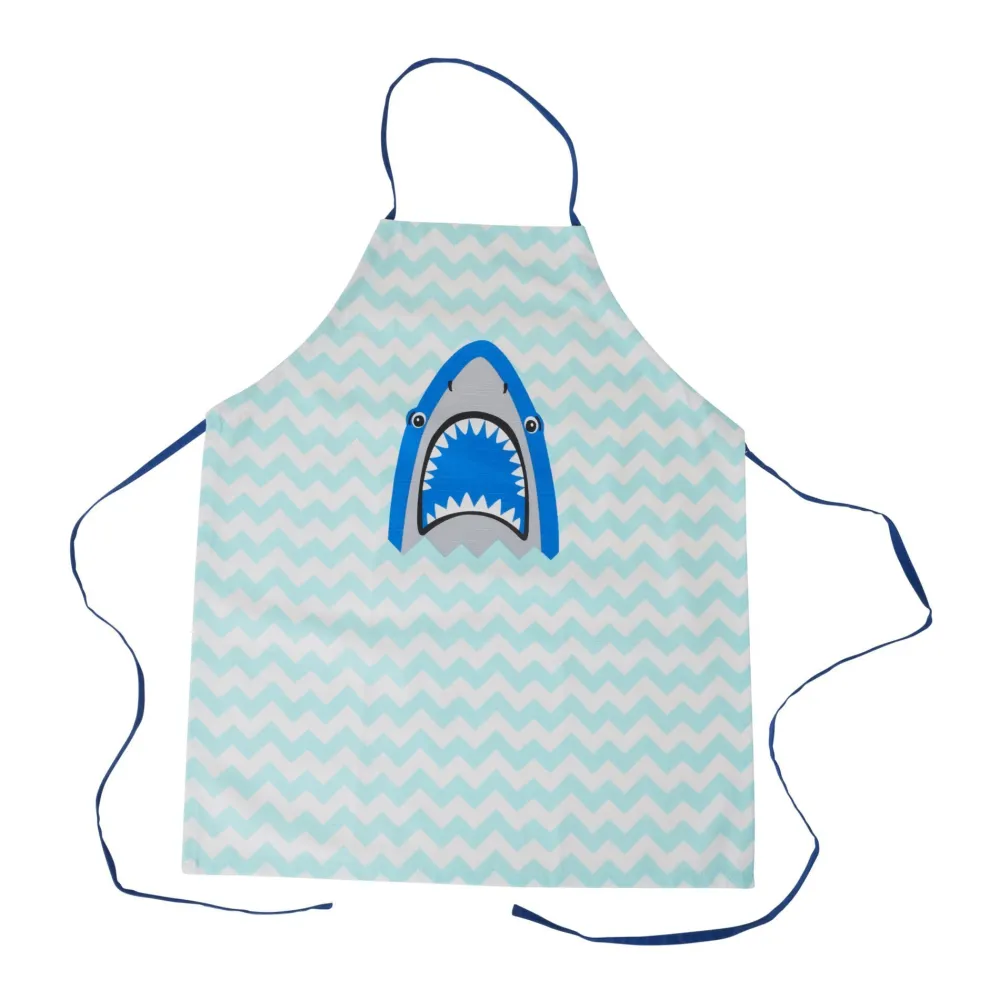 RICE Kinder Schürze Shark Print aus Baumwolle