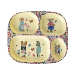 RICE Kinderteller mit 4er Einteilung Nathalie Lété