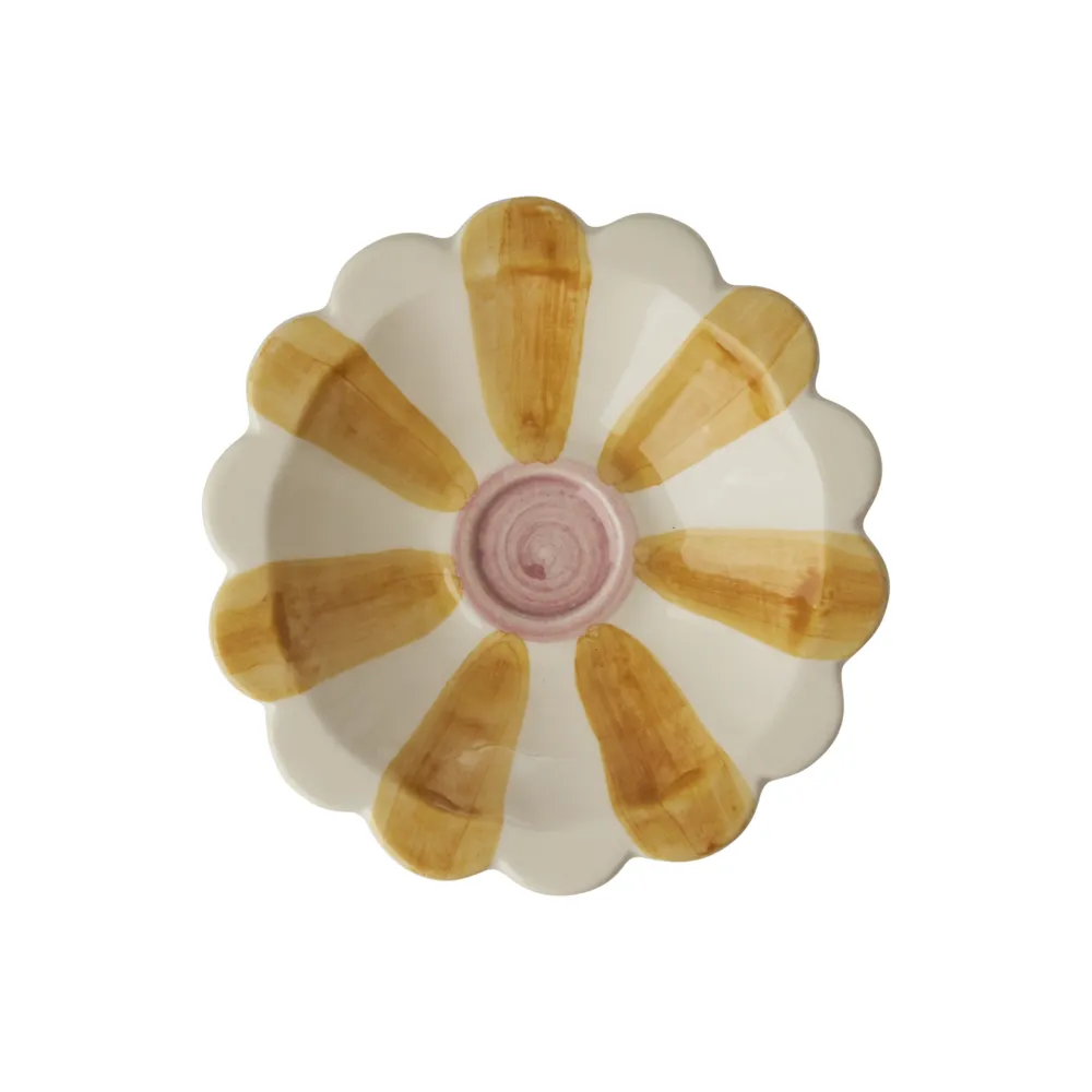 RICE Kleine Keramik Dipschale handbemalt