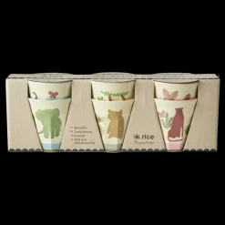 RICE Kleine Melamin Becher Sweet Jungle Print - 6er Set