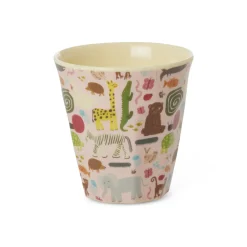 RICE Kleiner Kinderbecher aus Melamin Wildlife