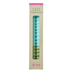 RICE LED Kerzen Twisted 2er