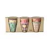 RICE Medium Melamin Becher 6er gemustert All you need...