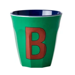 RICE Melamin Becher Buchstaben