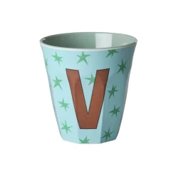 RICE Melamin Buchstabenbecher Stars