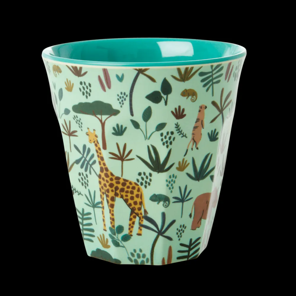 Kinder RICE Melamin Kinder Becher Medium Jungle Animals All Over