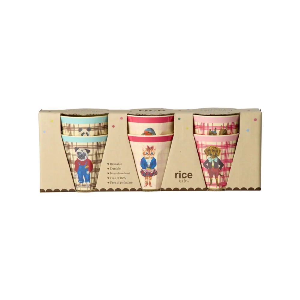 RICE Melamin Kinder Becher Nathalie Lété Print 6er Pack
