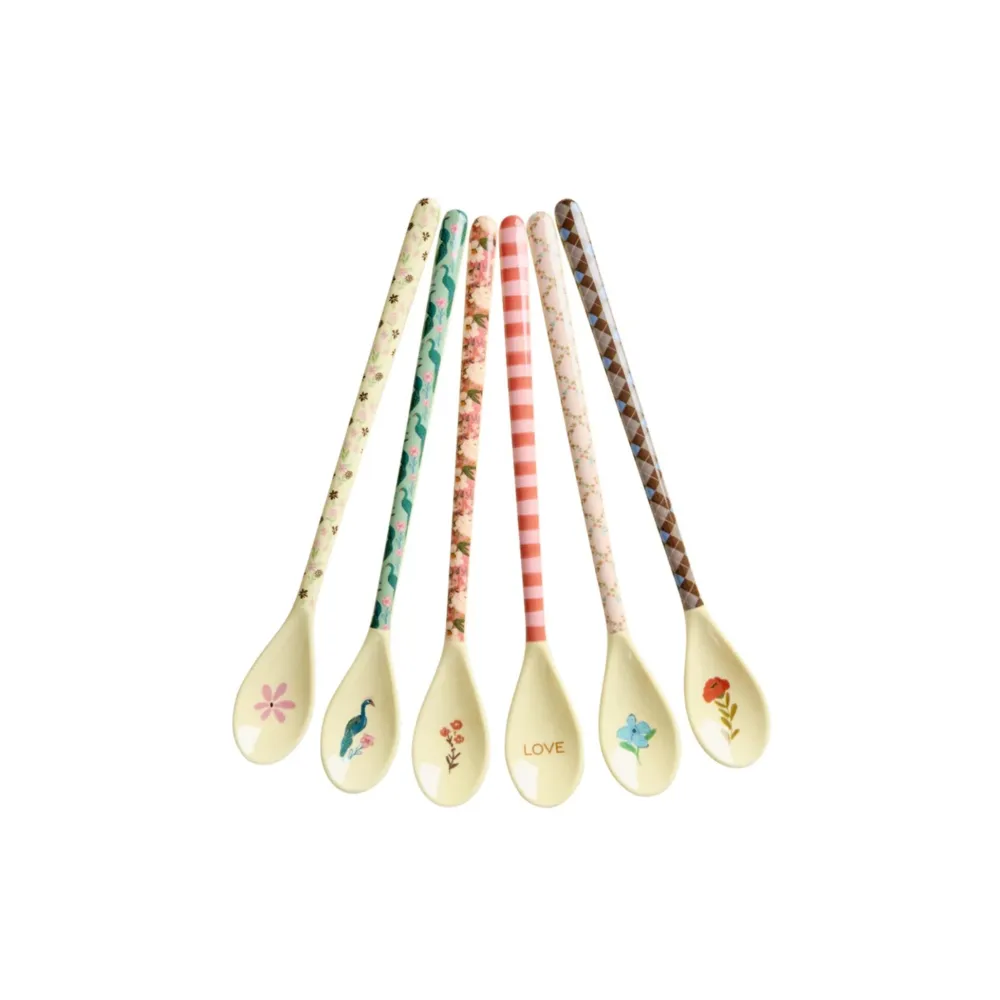 RICE Melamin Latte Löffel 6er All you need is love