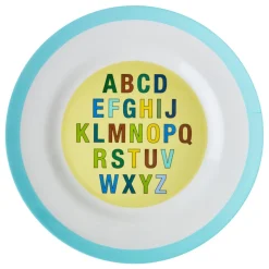 RICE Melamin Speiseteller Aphabet