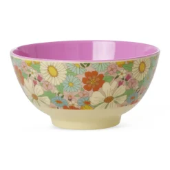 RICE Mittelgroße Melamin Schüssel Flower Power