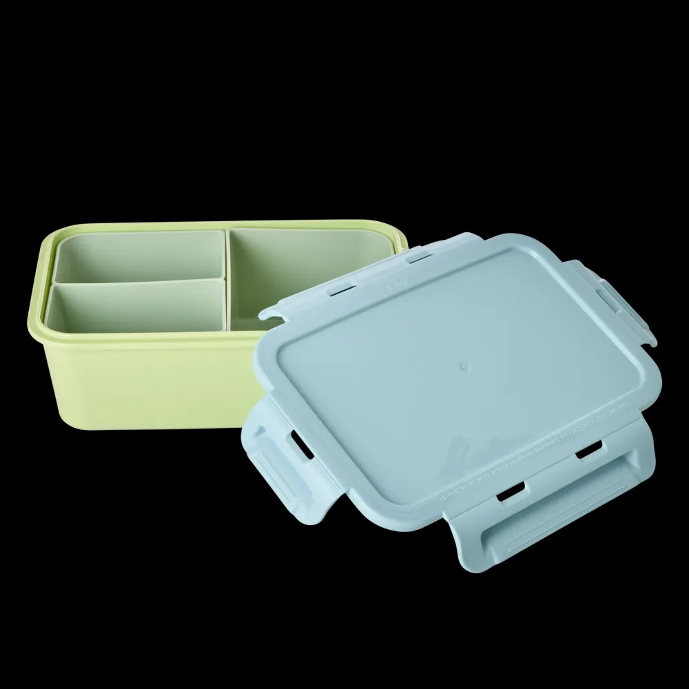 RICE Plastik Lunchbox mit 3 Fächern