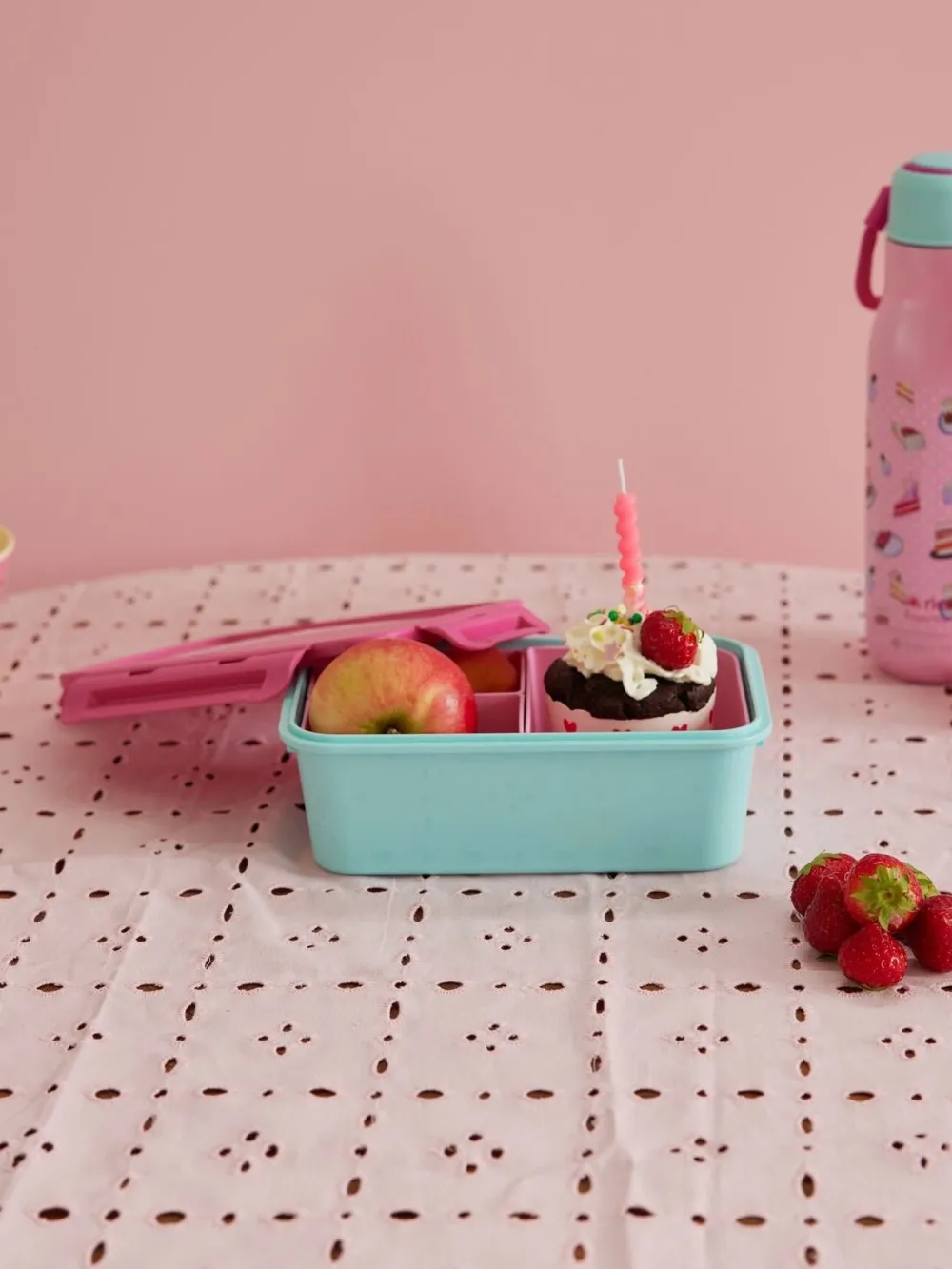 RICE Plastik Lunchbox mit 3 Fächern