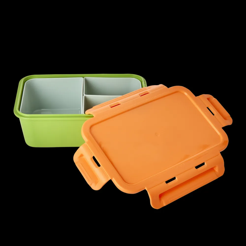 RICE Plastik Lunchbox mit 3 Fächern