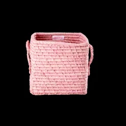 RICE quadratischer Korb Raffia