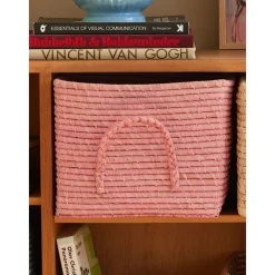 RICE Quadratischer Raffia Aufbewahrungskorb