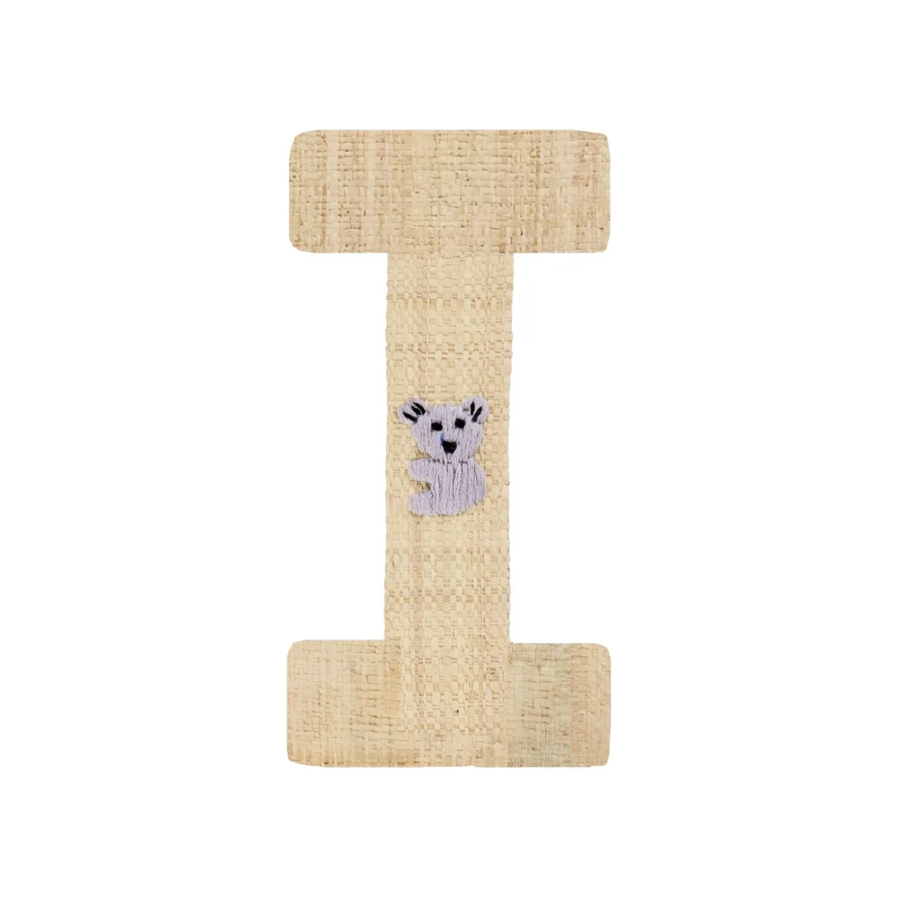 RICE Raffia Buchstaben Sticker