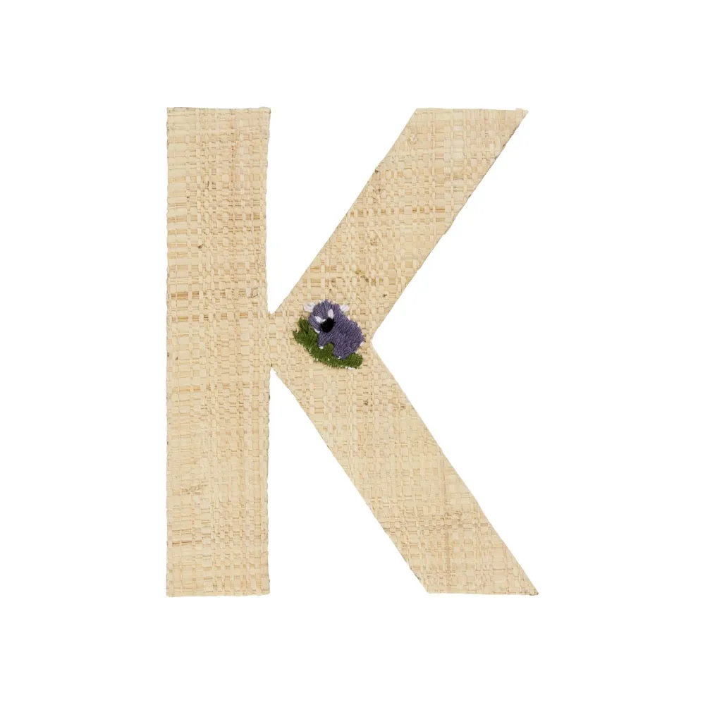 RICE Raffia Buchstaben Sticker