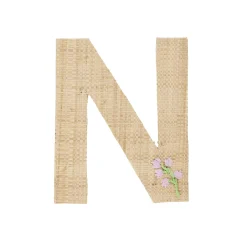 RICE Raffia Buchstaben Sticker
