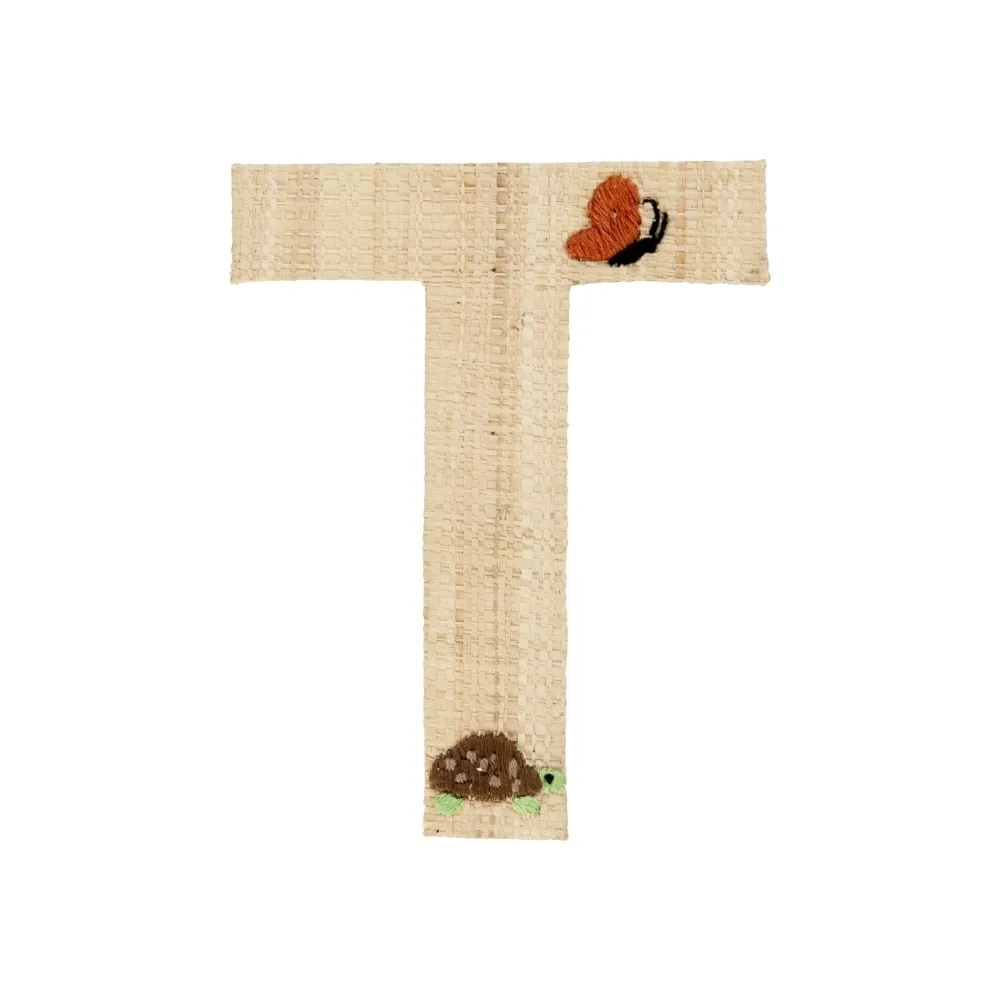 RICE Raffia Buchstaben Sticker