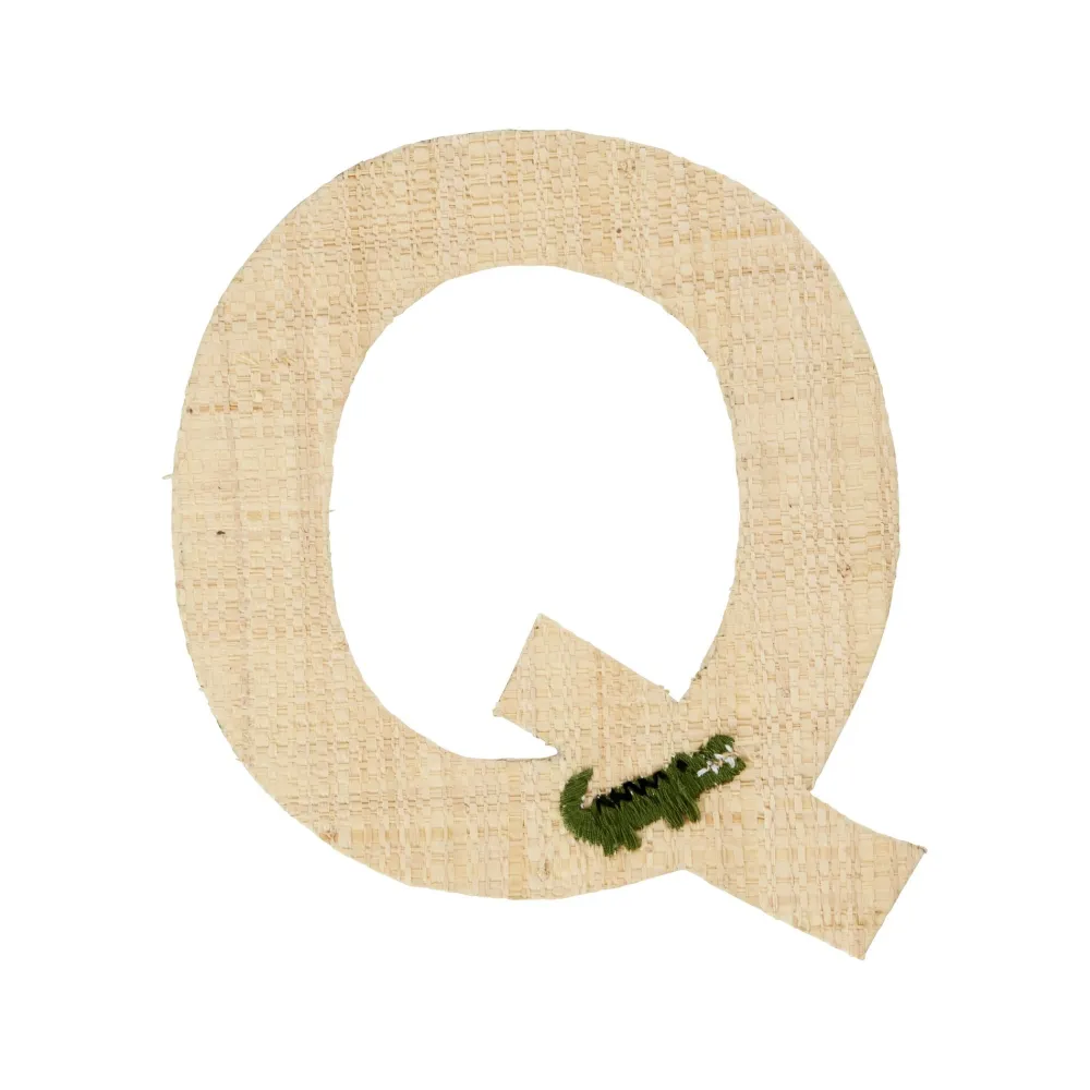 RICE Raffia Buchstaben Sticker