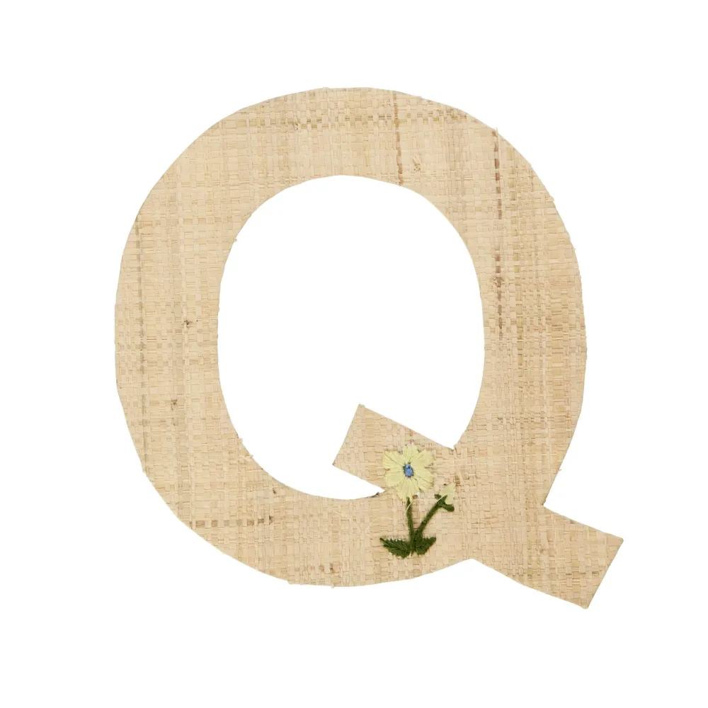 RICE Raffia Buchstaben Sticker