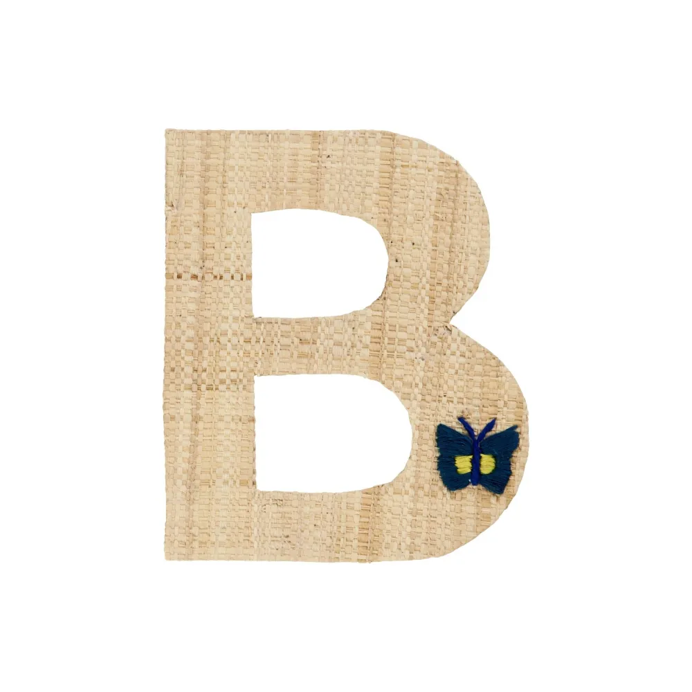 RICE Raffia Buchstaben Sticker