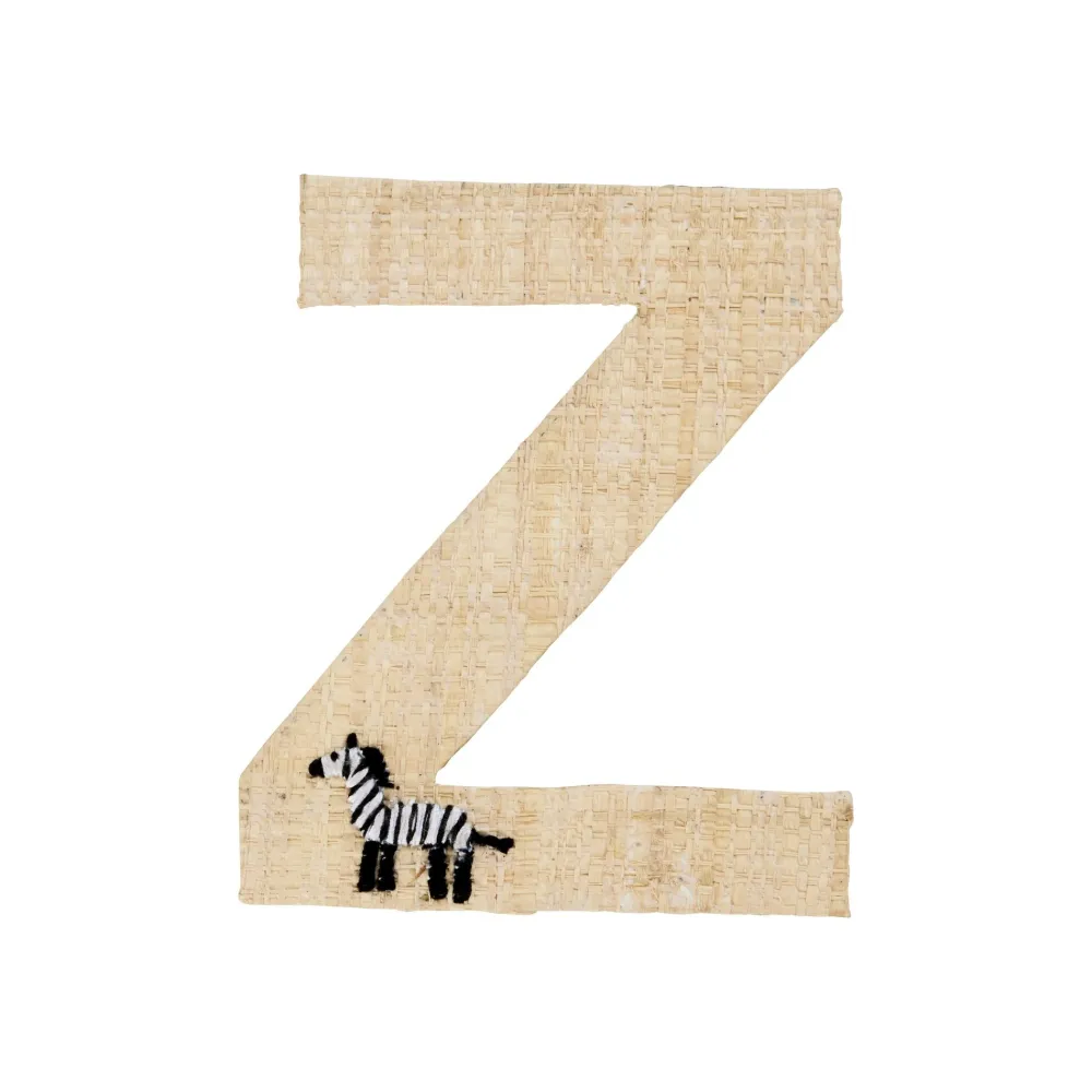 RICE Raffia Buchstaben Sticker