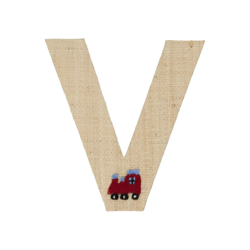 RICE Raffia Buchstaben Sticker