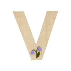 RICE Raffia Buchstaben Sticker