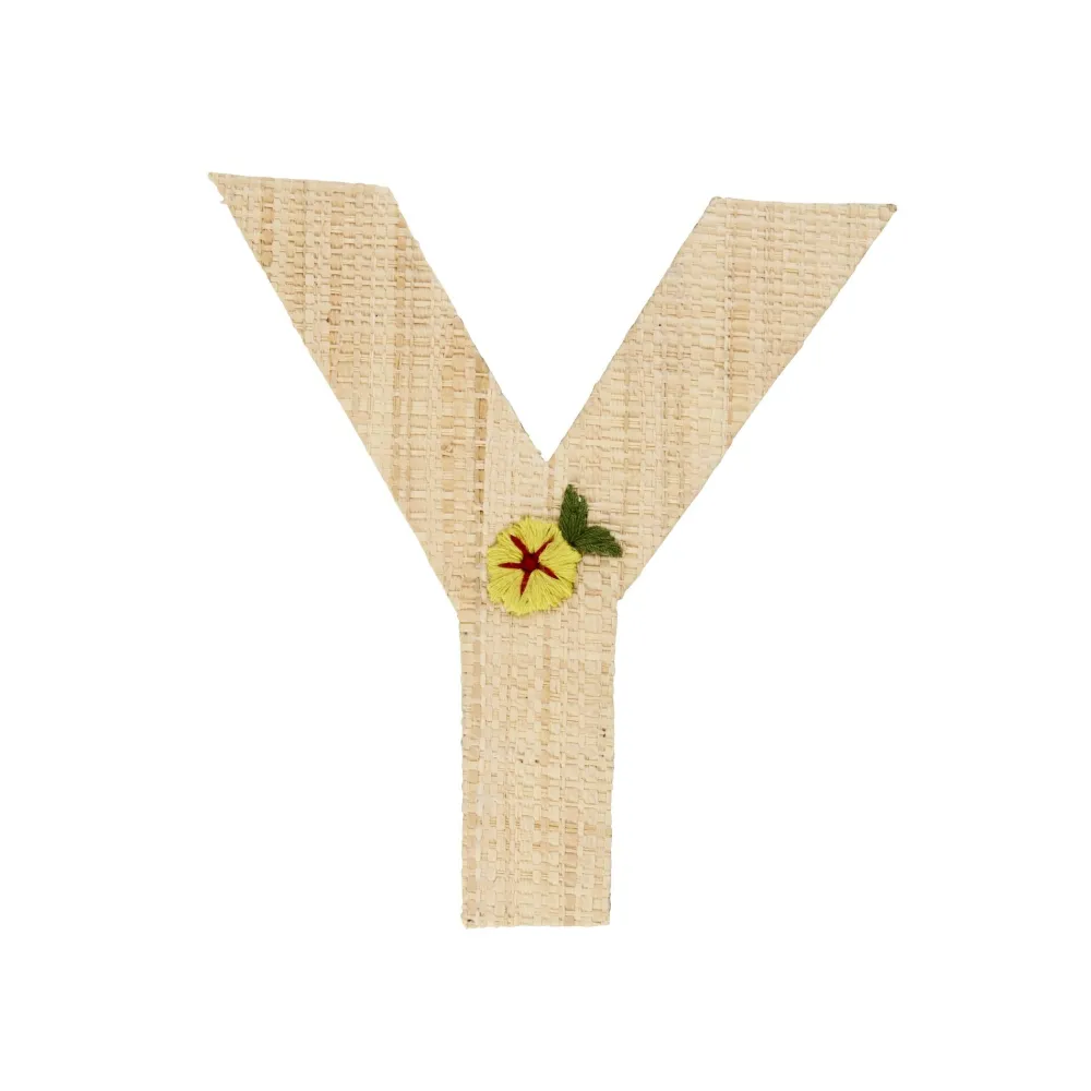 RICE Raffia Buchstaben Sticker