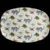 RICE Rechteckig Melamin Kinderteller New Dino Print
