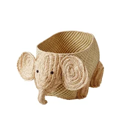 RICE Seegras Aufbewahrungskorb Elefant