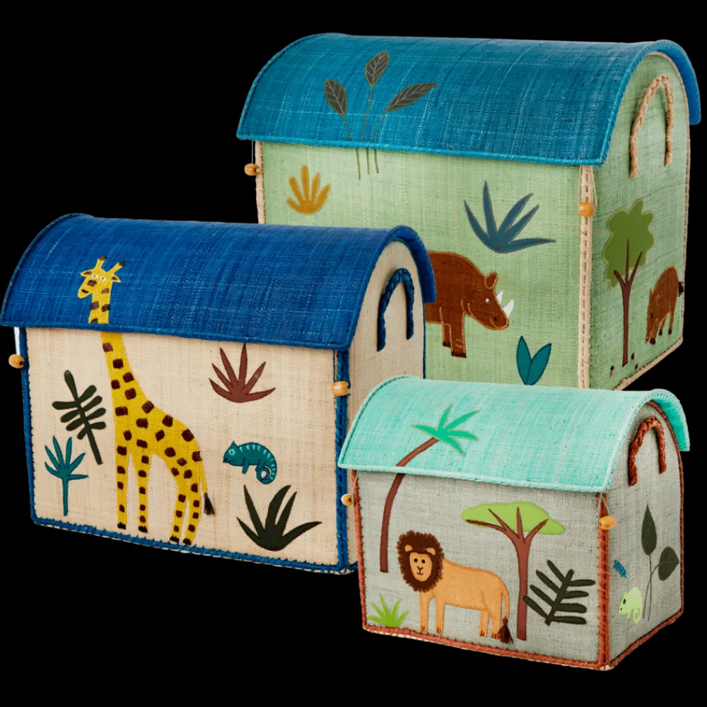 Kinder RICE Spielzeug Aufbewahrungskörbe Jungle Animals